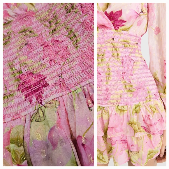 ROCOCO SAND REN SHORT DRESS In PINK LOTUES XS NWT - Picture 10 of 10